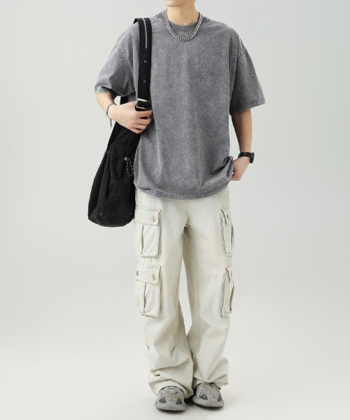 GEMEDA(ジェメダ)の「オーバーサイズ半袖TEE(Tシャツ/カットソー・メンズ・グレー/ブラック/ブラウン・M)」の8枚目の写真