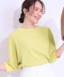 SHOO・LA・RUE | 【S-LL】ゆるシルエットが心地よい リブドルマントップス(Tシャツ/カットソー)