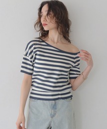 CLEIO | 【CLEIO】バイカラーワンショルサマーニット BICOLOR ONE-SHOULDER SUMMER KNIT/737-13675(ニット/セーター)