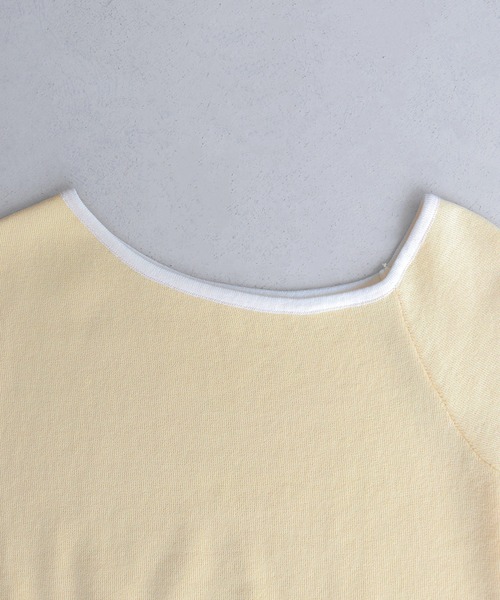 CLEIO(クレイオ)の「【CLEIO】バイカラーワンショルサマーニット BICOLOR ONE-SHOULDER SUMMER KNIT/737-13675(ニット/セーター・レディース・ホワイト/ブラック/ホワイト×ブルー/レモンイエロー・FREE)」の12枚目の写真