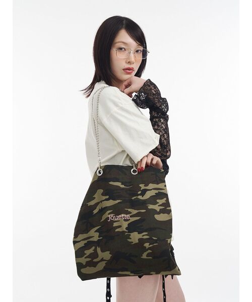 jouetie（ジュエティ）の「【再入荷】jouetieチェーントートバッグ A4サイズ（トートバッグ・レディース・アイボリー/ブラック/カーキ/ブルー/ピンク/ブラウン/その他1/その他2・FREE）」の10枚目の写真