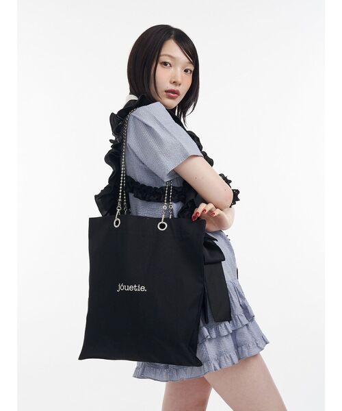 jouetie（ジュエティ）の「【再入荷】jouetieチェーントートバッグ A4サイズ（トートバッグ・レディース・アイボリー/ブラック/カーキ/ブルー/ピンク/ブラウン/その他1/その他2・FREE）」の15枚目の写真