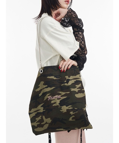 jouetie（ジュエティ）の「【再入荷】jouetieチェーントートバッグ A4サイズ（トートバッグ・レディース・アイボリー/ブラック/カーキ/ブルー/ピンク/ブラウン/その他1/その他2・FREE）」の4枚目の写真