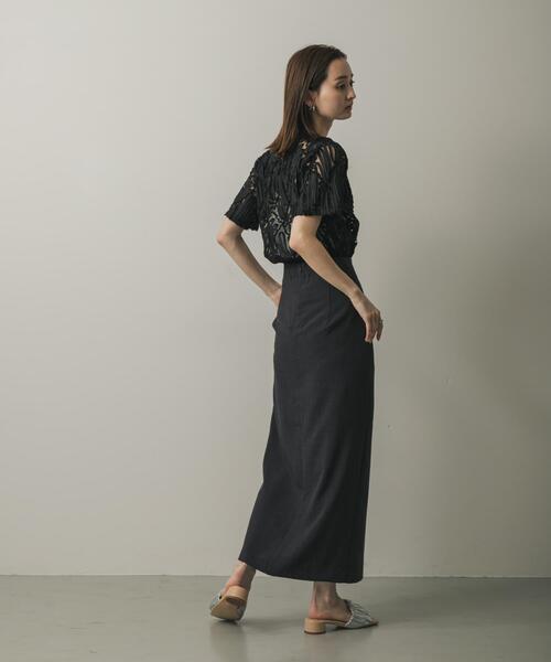 SENSE OF PLACE by URBAN RESEARCH（センスオブプレイスバイアーバンリサーチ）の「コードシシュウトップ(半袖)（シャツ/ブラウス・レディース・ベージュ/ブラック/アイボリー・ONE）」の7枚目の写真