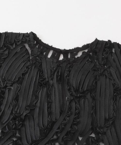 SENSE OF PLACE by URBAN RESEARCH（センスオブプレイスバイアーバンリサーチ）の「コードシシュウトップ(半袖)（シャツ/ブラウス・レディース・ベージュ/ブラック/アイボリー・ONE）」の10枚目の写真