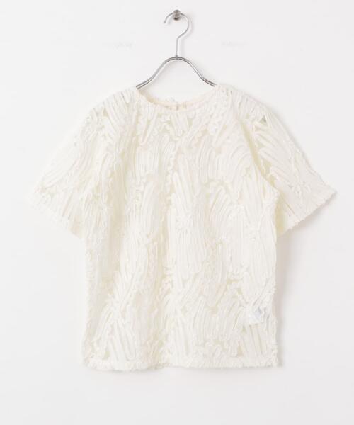 SENSE OF PLACE by URBAN RESEARCH（センスオブプレイスバイアーバンリサーチ）の「コードシシュウトップ(半袖)（シャツ/ブラウス・レディース・ベージュ/ブラック/アイボリー・ONE）」の16枚目の写真