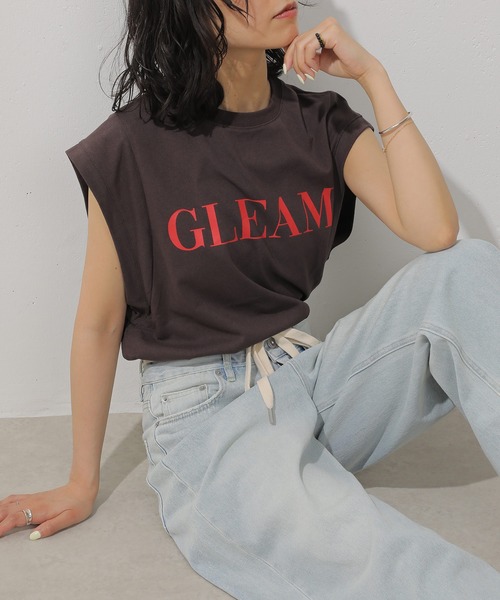 emesuelee(エメスーリー)の「汗染み防止加工 プリントTシャツ USAコットン(Tシャツ/カットソー・レディース・ブラウン/ブラック/オフホワイト・フリー)」の2枚目の写真