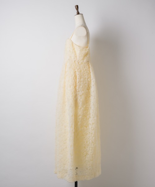 VIOLETTA（ヴィオレッタ）の「フラワーチュールキャミドレス（ワンピース・レディース・アイボリー/ブラック/オレンジ・S/M）」の8枚目の写真