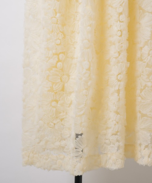 VIOLETTA（ヴィオレッタ）の「フラワーチュールキャミドレス（ワンピース・レディース・アイボリー/ブラック/オレンジ・S/M）」の13枚目の写真