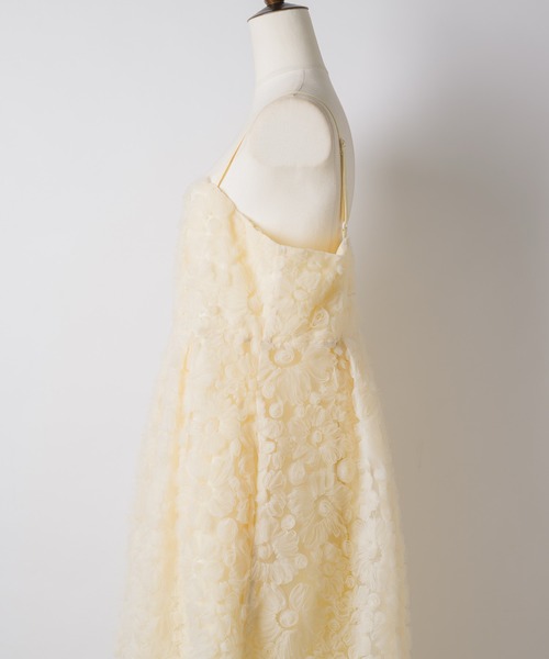 VIOLETTA（ヴィオレッタ）の「フラワーチュールキャミドレス（ワンピース・レディース・アイボリー/ブラック/オレンジ・S/M）」の14枚目の写真