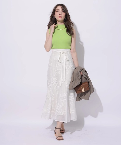 Apuweiser-riche（アプワイザーリッシェ）の「ノースリリブニット（ニット/セーター・レディース・ブラック/ピンクベージュ/ロイヤルブルー/グリーン系その他2/ホワイト/ピンク・2）」の14枚目の写真