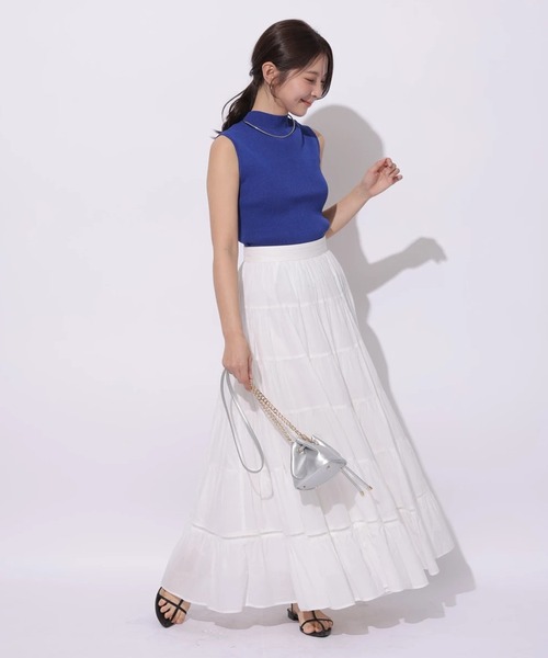 Apuweiser-riche（アプワイザーリッシェ）の「ノースリリブニット（ニット/セーター・レディース・ブラック/ピンクベージュ/ロイヤルブルー/グリーン系その他2/ホワイト/ピンク・2）」の20枚目の写真