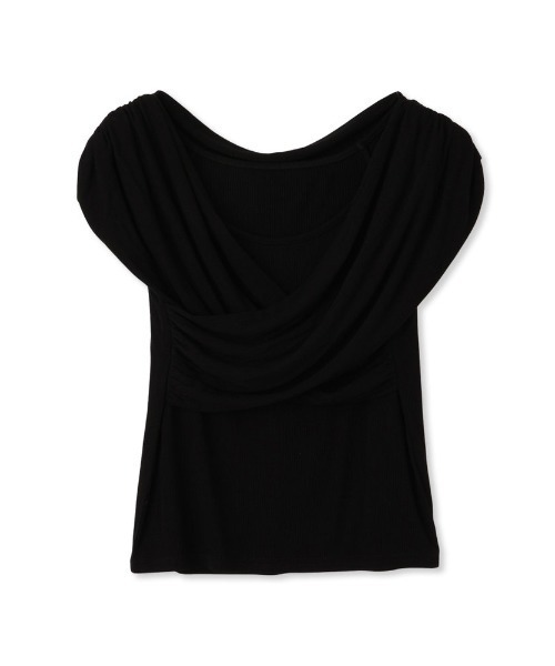 QUEENS COURT（クイーンズコート）の「フロントクロスオフショルカットトップス≪手洗い可能≫（Tシャツ/カットソー・レディース・ブラック/ピンク/オフホワイト・M）」の13枚目の写真