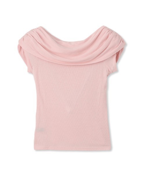 QUEENS COURT（クイーンズコート）の「フロントクロスオフショルカットトップス≪手洗い可能≫（Tシャツ/カットソー・レディース・ブラック/ピンク/オフホワイト・M）」の19枚目の写真