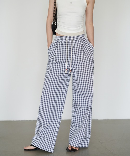 Fano Studios(ファノ ストゥディオズ)の「ギンガムチェックワイドパンツ EM25s075【EIGHTHMONTH】(その他パンツ・レディース・チェック・S/M/L)」の1枚目の写真