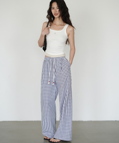 Fano Studios(ファノ ストゥディオズ)の「ギンガムチェックワイドパンツ EM25s075【EIGHTHMONTH】(その他パンツ・レディース・チェック・S/M/L)」の2枚目の写真