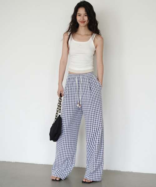 Fano Studios(ファノ ストゥディオズ)の「ギンガムチェックワイドパンツ EM25s075【EIGHTHMONTH】(その他パンツ・レディース・チェック・S/M/L)」の3枚目の写真