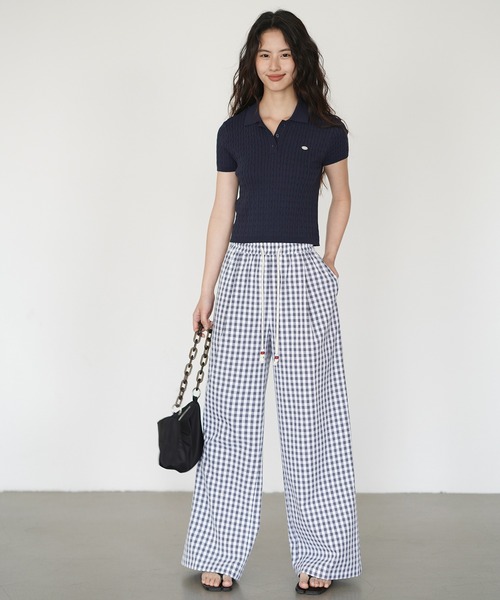 Fano Studios(ファノ ストゥディオズ)の「ギンガムチェックワイドパンツ EM25s075【EIGHTHMONTH】(その他パンツ・レディース・チェック・S/M/L)」の4枚目の写真