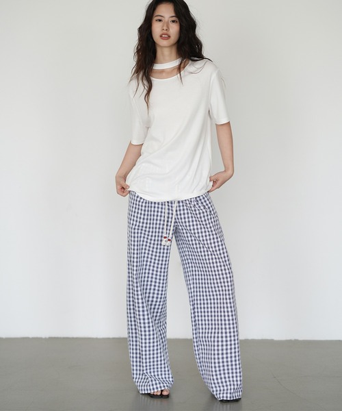 Fano Studios(ファノ ストゥディオズ)の「ギンガムチェックワイドパンツ EM25s075【EIGHTHMONTH】(その他パンツ・レディース・チェック・S/M/L)」の6枚目の写真
