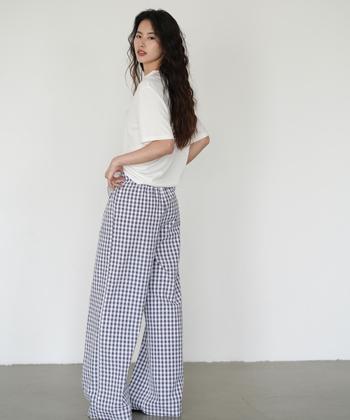Fano Studios(ファノ ストゥディオズ)の「ギンガムチェックワイドパンツ EM25s075【EIGHTHMONTH】(その他パンツ・レディース・チェック・S/M/L)」の7枚目の写真