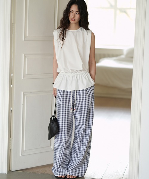 Fano Studios(ファノ ストゥディオズ)の「ギンガムチェックワイドパンツ EM25s075【EIGHTHMONTH】(その他パンツ・レディース・チェック・S/M/L)」の8枚目の写真