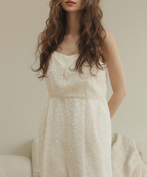 DONOBAN（ドノバン）の「【ANDRESD】shaggy all in one dress［シャギーオールインワンドレス］（ワンピース・レディース・ブラック/アイボリー・S/M/L）」の8枚目の写真