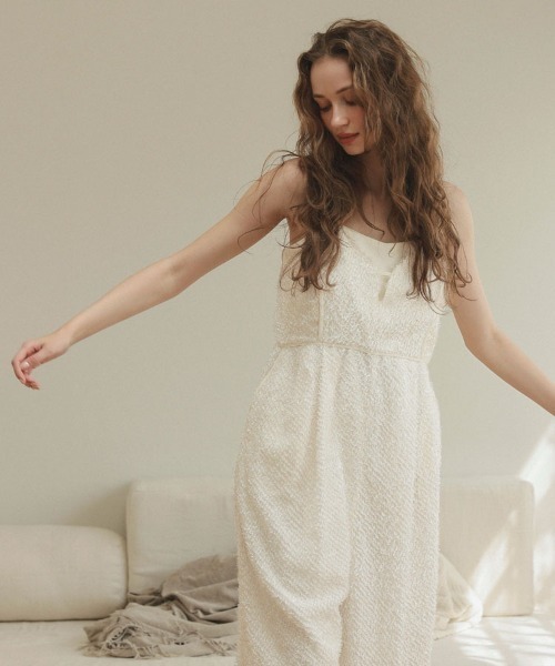 DONOBAN（ドノバン）の「【ANDRESD】shaggy all in one dress［シャギーオールインワンドレス］（ワンピース・レディース・ブラック/アイボリー・S/M/L）」の9枚目の写真