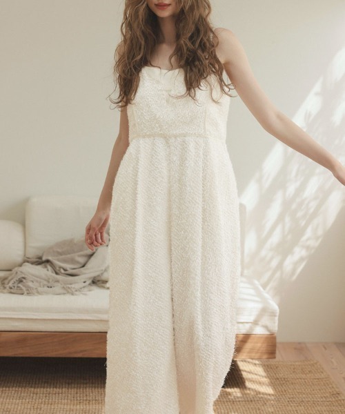 DONOBAN（ドノバン）の「【ANDRESD】shaggy all in one dress［シャギーオールインワンドレス］（ワンピース・レディース・ブラック/アイボリー・S/M/L）」の10枚目の写真