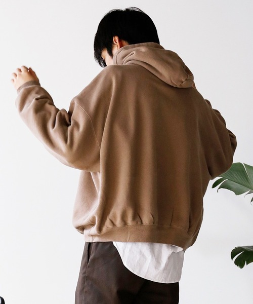 REMI RELIEF（レミレリーフ）の「【なにわ男子 大橋和也様着用】ROOPTOKYO別注 REMI RELIEF/レミレリーフ SP加工 裏毛HOODIE フーディー（パーカー・レディース・ホワイト/ブラウン/ブラック・M/S）」の7枚目の写真