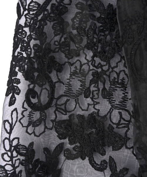 STYLE DELI（スタイルデリ）の「【BLK001】デニム×レースMIXシアーシャツ（シャツ/ブラウス・レディース・ブラック系その他・FREE）」の17枚目の写真