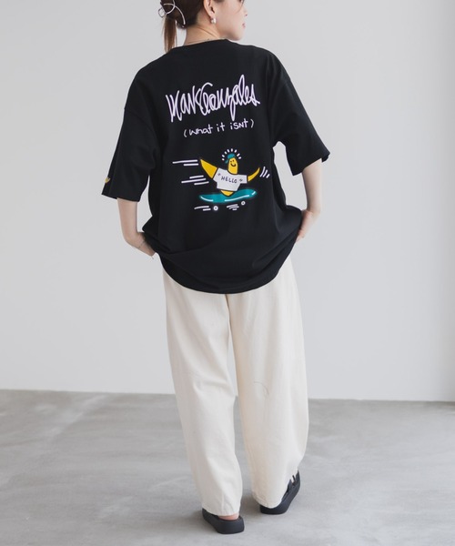 (What it isNt)ART BY MARKGONZALES(ワットイットイズント)の「【What it isNt】ART BY MARK GONZALES リラックスFITTシャツ(Tシャツ/カットソー・メンズ・ホワイト/ブラック・M/L)」の18枚目の写真