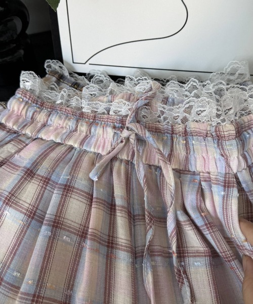 GEMEDA（ジェメダ）の「レースウエストチェック柄ルーズパンツ（その他パンツ・レディース・ピンクベージュ/ベージュ・M）」の20枚目の写真