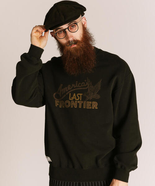 schott(ショット)の「Schott/ショット/FADE AMERICA’S LAST FRONTIER CREW SWEAT/フェード ラスト フロンティア クルー スウェット(スウェット・メンズ・レッド/ネイビー/ブラック・L/M/2XL/XL)」の2枚目の写真