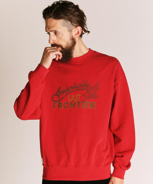 schott(ショット)の「Schott/ショット/FADE AMERICA’S LAST FRONTIER CREW SWEAT/フェード ラスト フロンティア クルー スウェット(スウェット・メンズ・レッド/ネイビー/ブラック・L/M/2XL/XL)」の9枚目の写真