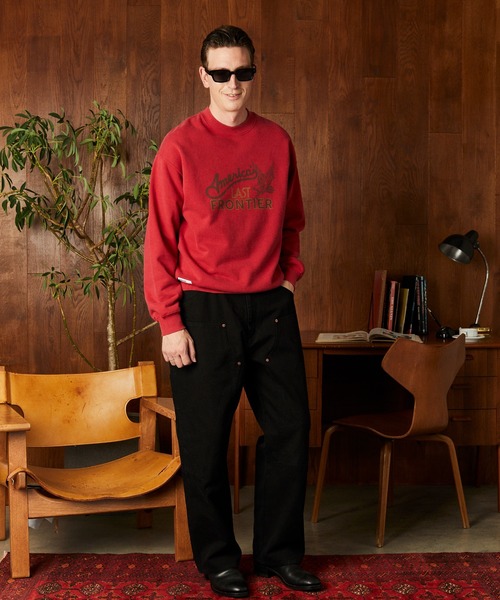 schott(ショット)の「Schott/ショット/FADE AMERICA’S LAST FRONTIER CREW SWEAT/フェード ラスト フロンティア クルー スウェット(スウェット・メンズ・レッド/ネイビー/ブラック・L/M/2XL/XL)」の4枚目の写真