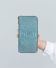 財布（グリーン・カーキ/緑色系・パイソン柄）ファッション通販