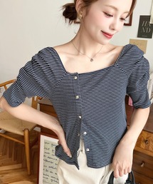 【美品】tamaki niime ペロンT 半袖カットソー ボーダー ブルー 楽天市場】ボーダー カットソー（カラーブルー）（メンズ