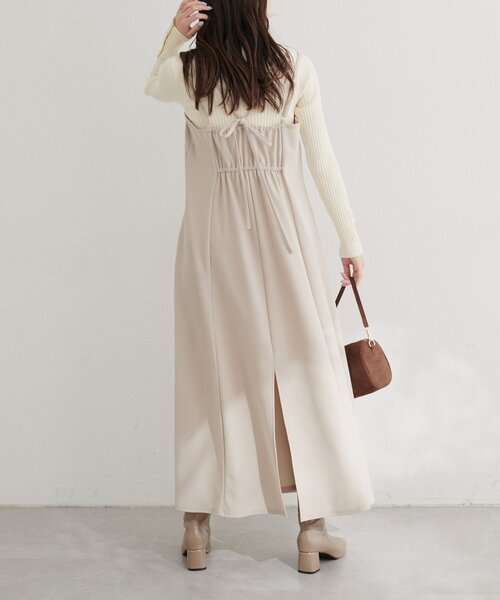 セール】カットジョーゼットキャミワンピース（ワンピース）｜natural