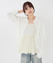 mystic | 【@lily.s_y】レイヤードストライプドロストシャツ(シャツ/ブラウス)