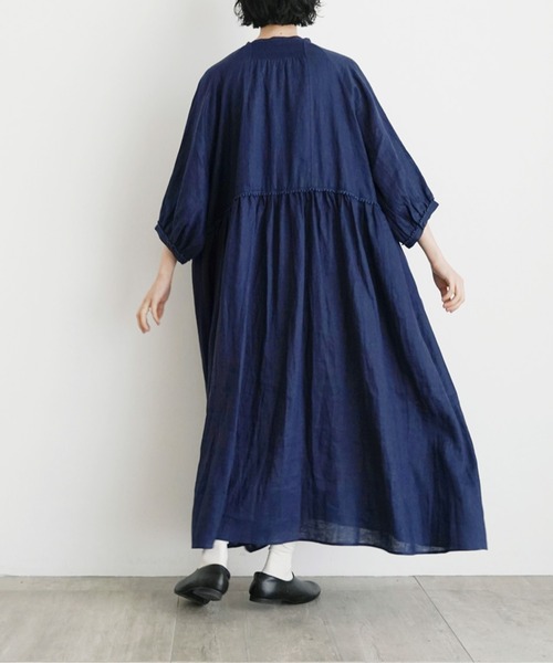 【美品】 オオカミとフクロウ タックバンドカラーワンピース 近年モデル オオカミとフクロウ｜オオカミと月灯りのかぐや