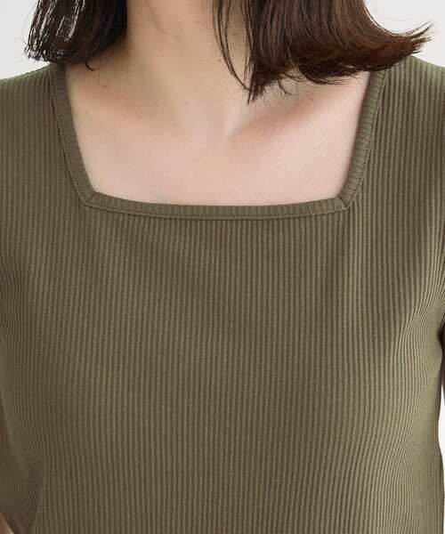 Green　Parks（グリーンパークス）の「前後2WAY リブタンクトップⅡ（タンクトップ・レディース・レッド/カーキ/アイボリー/ブラック・FREE）」の11枚目の写真