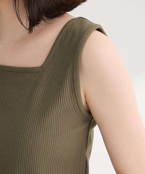 Green　Parks（グリーンパークス）の「前後2WAY リブタンクトップⅡ（タンクトップ・レディース・レッド/カーキ/アイボリー/ブラック・FREE）」の13枚目の写真