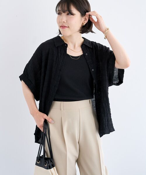 Green　Parks（グリーンパークス）の「前後2WAY リブタンクトップⅡ（タンクトップ・レディース・レッド/カーキ/アイボリー/ブラック・FREE）」の17枚目の写真