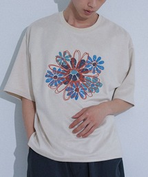 MDR（エムディアール）の「『フラワープリント刺繍オーバーサイズ半袖Ｔシャツ』（Tシャツ/カットソー）」