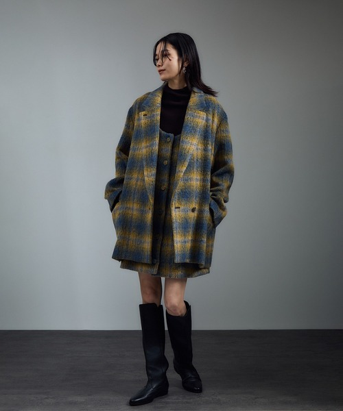 SALON adam et rope'（サロン アダム エ ロペ）の「BALLIシャギージャケットコート / セットアップ対応（その他アウター・レディース・イエロー系その他/グレー系その他・FREE）」の8枚目の写真