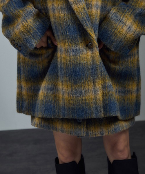 SALON adam et rope'（サロン アダム エ ロペ）の「BALLIシャギージャケットコート / セットアップ対応（その他アウター・レディース・イエロー系その他/グレー系その他・FREE）」の12枚目の写真