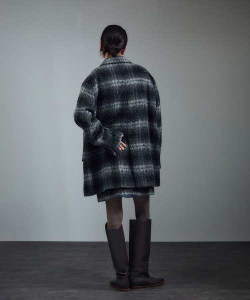 SALON adam et rope'（サロン アダム エ ロペ）の「BALLIシャギージャケットコート / セットアップ対応（その他アウター・レディース・イエロー系その他/グレー系その他・FREE）」の14枚目の写真