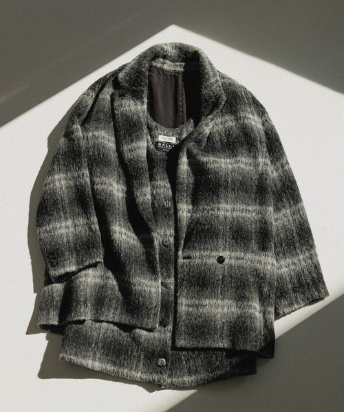 SALON adam et rope'（サロン アダム エ ロペ）の「BALLIシャギージャケットコート / セットアップ対応（その他アウター・レディース・イエロー系その他/グレー系その他・FREE）」の5枚目の写真