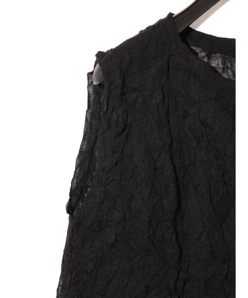 MIDIUMISOLID / ミディウミソリッド MIDIUMISOLID for Ladies シアーワッシャーベスト セール】MIDIUMISOLID for Ladies レースショートベスト（ベスト