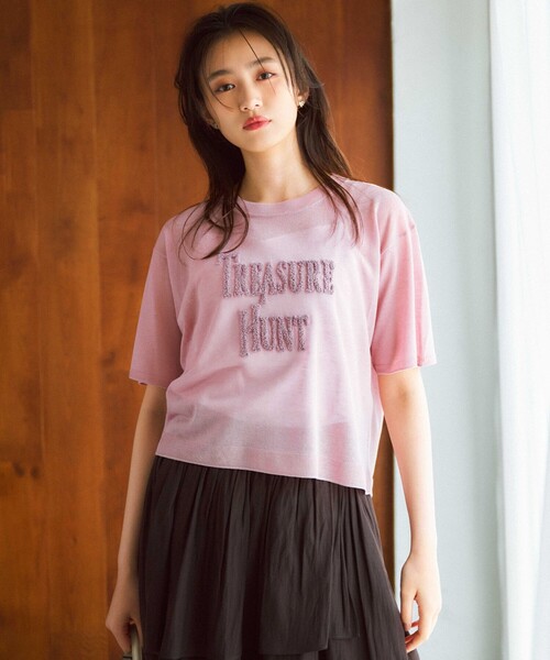 組曲(クミキョク)の「Hunter Tee ニット(ニット/セーター・レディース・ローズ系/ホワイト系/ブラック系・F)」の4枚目の写真